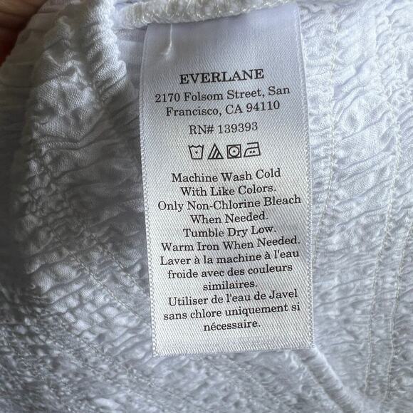 EVERLANE Gauze Cropped Smock Top, NWT White size XL - Picture 8 of 9